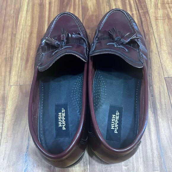 Hush Puppies Men\'s Burgundy Kiltie & Tassel‎ Leather Loafers Dress Shoes 10W main image 5
